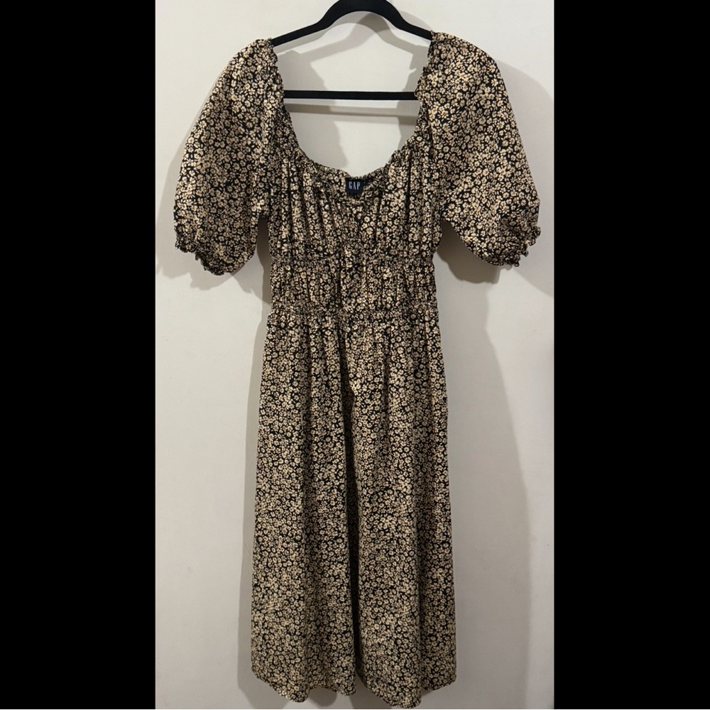 GAP Black and Yellow Floral Dress